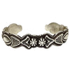 Thomas Jim, Bracelet, Stackable, Silver Applique, Navajo Handmade, 6"