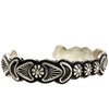 Thomas Jim, Bracelet, Stackable, Silver Applique, Navajo Handmade, 6 3/4"