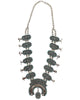 Jesse Johnson, Squash Blossom Necklace, Earrings, Turquoise, Zuni Made, 25"