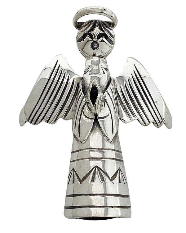 Limbert Perry, Angel, Sterling Silver, Stamping, Navajo Handmade,1 7/8