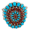 Melvin, Tiffany Jones, Bracelet, Kingman Turquoise, Coral, Navajo Made, 7 1/4"