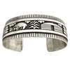 Aaron John, Bracelet, Traditional Storyteller, Overlay, Navajo Handmade, 6 3/8"