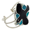 Harlan Coonsis, Bracelet, Raven, Turquoise, Jet, Shell, Zuni Handmade, 6 3/4"