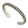 Calvin Martinez, Bracelet, Heavy Wire, Stamped Silver, Navajo Handmade, 6 3/4"