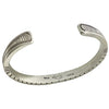 Calvin Martinez, Bracelet, Heavy Wire, Stamped Silver, Navajo Handmade, 6 3/4"