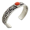 Andy Cadman, Bracelet, Mediterranean Coral, Arrowhead, Navajo Handmade, 6 7/8"