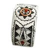 Wilford Begay, Bracelet, Navajo Ceremonial Basket, Mediterranean Coral, 6 7/8"