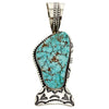 Wilson Padilla, Pendant, Turquoise Mountain, Stamping, Navajo, 4"