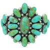 Freddie Maloney, Bracelet, Sonoran Gold Turquoise, Cluster, Navajo Handmade, 7"