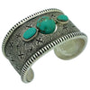 Harrison Jim, Bracelet, Kingman Turquoise, Stamping, Navajo Handmade, 6 3/4"