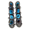 Tommy Jackson, Earrings, Bisbee Turquoise, Traditional, Navajo, 2 3/8”