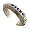 Gibson Nez, Inlay Bracelet, Sterling Silver, Circa 1980s, Navajo Made, 6 1/4"