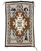 Navajo Handwoven Rug, Two Grey Hills, Pictorial, Circa 1970s, 30” x 19”