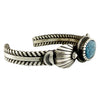 Julian Chavez, Bracelet, Black Web Kingman Turquoise, Navajo Handmade, 6 1/2"