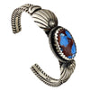 Julian Chavez, Bracelet, Golden Hill Turquoise, Silver, Navajo Handmade, 6 3/4"