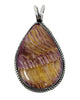 Leonard Maloney, Pendant, Spiny Oyster Shell, Silver, Navajo Handmade, 2 1/4"