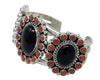 Melvin, Tiffany Jones, Bracelet, Jet, Mediterranean Coral, Navajo Made, 7 1/8"