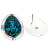 Harold Joe, Earrings, Kingman Turquoise, Sterling Silver, Navajo Handmade, 2"