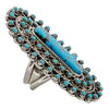 Jesse Johnson, Cluster Ring, Kingman Turquoise, Petit Point, Zuni, 9