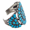 Zuni Handmade Bracelet, Circa 1960s, Lone Mountain Turquoise, Cluster, 7"