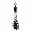 Devin Brown, Earrings, Black Onyx, Mother of Pearl, Navajo, 4 1/4"