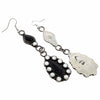 Devin Brown, Earrings, Black Onyx, Mother of Pearl, Navajo, 4 1/4"