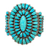 M. Yatsatie, Cluster Bracelet, C. 1970s, Fox Turquoise, Zuni Handmade, 6 5/8"