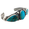 Jeffrey Mutte, Bracelet, Kingman Turquoise, Circa 2000s, Navajo Handmade, 7 7/8”