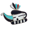 Vera Luna, Ring, Longhorn Kachina, Multi Stone Inlay, Zuni Made, C. 1970s, 7