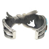 Lester James, Tufa Cast Bracelet, Yei' be Chei', Inlay, Navajo Handmade, 6 3/4"