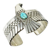 Aaron John, Bracelet, Soaring Eagle, Turquoise Mountain, Navajo Handmade, 6 3/4"