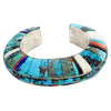 Hank Whitethorne, Bracelet, Triple Inlay, Sterling Silver, Navajo Made, 6 3/8"