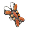 Tyler Brown, Butterlfy Ring, Orange Spiny Oyster Shell, Navajo Handmade, 8