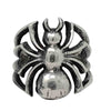 Aaron Anderson, Tufa Cast Ring, Eight Legged Spider, Silver, Navajo Handmade, 8