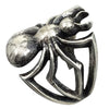 Aaron Anderson, Tufa Cast Ring, Eight Legged Spider, Silver, Navajo Handmade, 8