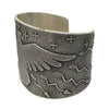 Darry Dean Begay, Tufa Cast, Carved, Bracelet, Warrior Eagle, Navajo, 6 1/2"