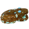 Reynold Lunase, Frog Fetish, Turquoise, Zuni Handmade, 2 1/8” x 1 1/2”