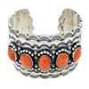 Hank Vandever, Bracelet, Mediterranean Coral, Heavy, Navajo Handmade, 6 3/4"