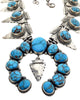 Marc Yazzie, Necklace, Egyptian Turquoise, Arrowheads, Navajo Handmade, 28"