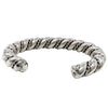 Caroline Tsosie, Twisted Sterling Silver Rope Bracelet, Navajo Made, 6 3/4"