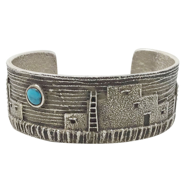 Philander Begay, Bracelet, New Mexico Pueblo, Turquoise, Navajo Handmade, 7 1/4