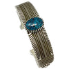 Ron Bedonie, Bracelet, Egyptian Turquoise, Filing, Navajo Handmade, 6 1/2"