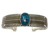 Ron Bedonie, Bracelet, Egyptian Turquoise, Filing, Navajo Handmade, 6 1/2"