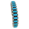 Ernest Roy Begay, Row Bracelet, 23 Kingman Turquoise, Navajo Handmade, 7"