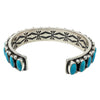 Ernest Roy Begay, Row Bracelet, 23 Kingman Turquoise, Navajo Handmade, 7"