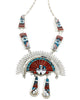 Rayland, Patty Edaakie, Necklace, Earring, Sunface, Multi-Stone, Zuni Made, 24"