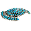 Justin, Saraphina Wilson, Bow Tie Pin, Kingman Turquoise, Navajo Made, 4 1/2"