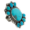 Kevin Billah, Cluster Ring, Kingman Turquoise, Navajo Handmade, Adjustable