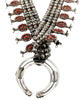 Leon, Marie Kurley, Squash Blossom Necklace, Mediterranean Coral, Navajo, 28"