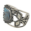 Randy Boyd, Bracelet, Pilot Mountain Turquoise, Navajo Handmade, 6 1/2"